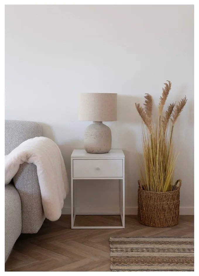 Кремава настолна лампа с текстилен абажур (височина 46,5 cm) Bilby – House Nordic