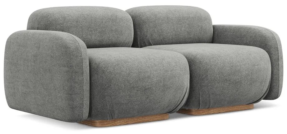 Сив модулен диван от букле 190 cm Ailani – Makamii