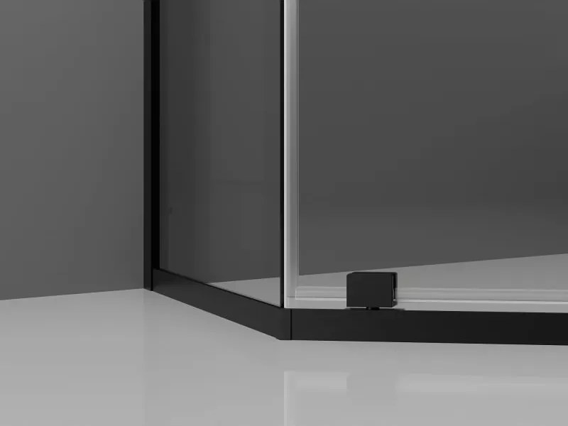 Mexen Exo петоъгълна душ кабина 90 x 90 см, прозрачна, черна - 812-090-090-70-00