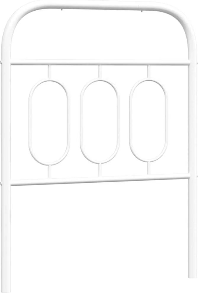 377192 vidaXL Метална резервна табла за легло, бяла, 75 см