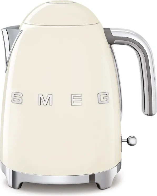 Електрическа кана SMEG KLF03CREU, 2400 W, 1.7 л, 360° основа, Гланцово покритие, Крем