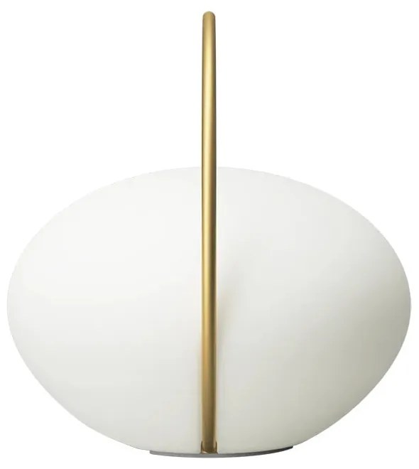 Бяла LED затъмняваща се настолна лампа (височина 19 cm) Orbit – UMAGE