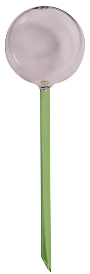 Зелена и розова стъклена сфера за поливане Flora - Hübsch