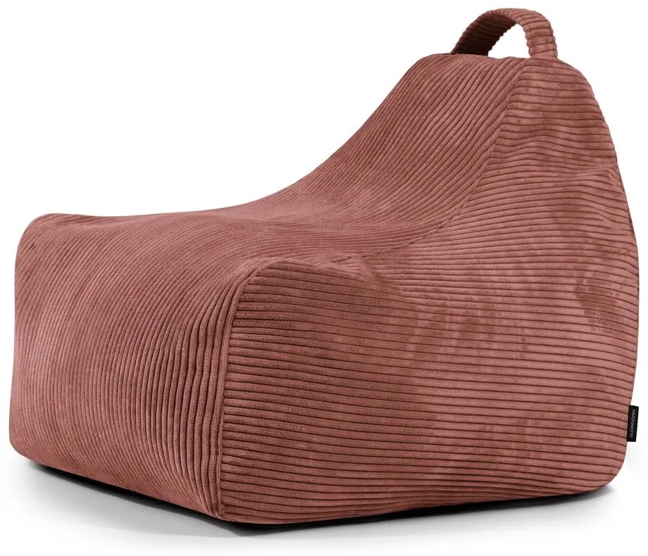 Детски пуф от рипсено кадифе в тухлен цвят Game Amuse – SLOWDOWN