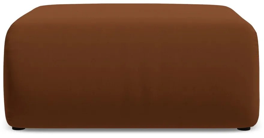 Оранжева/кафява кадифена табуретка Ekahi – Makamii