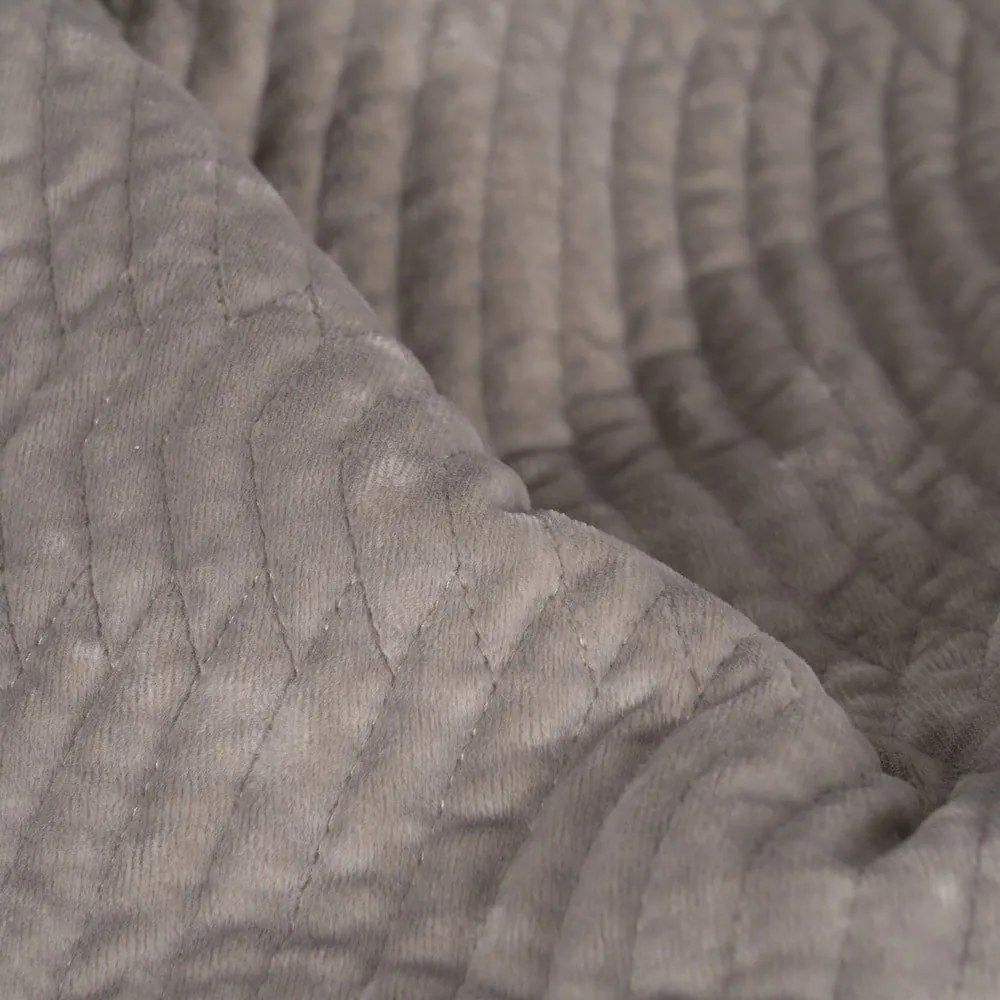 Сиво капитонирано покривало за легло 230x260 cm – Ixia