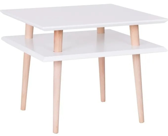 Бяла масичка за кафе , 55x55 cm Square - Ragaba