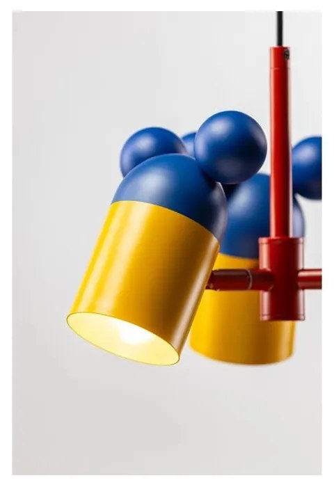 Син детски полилей с метален абажур ø 30 cm Mouse II – GTV