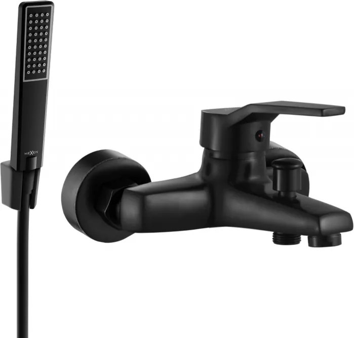 Mexen Caro R72 батерия за вана със сет за душ, черна - 74663R72-70