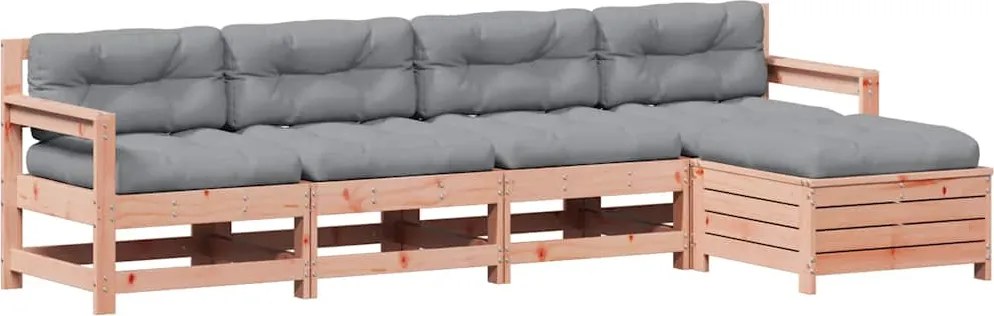 3250858 vidaXL Градински комплект с възглавници, 5 части, дугласко дърво масив