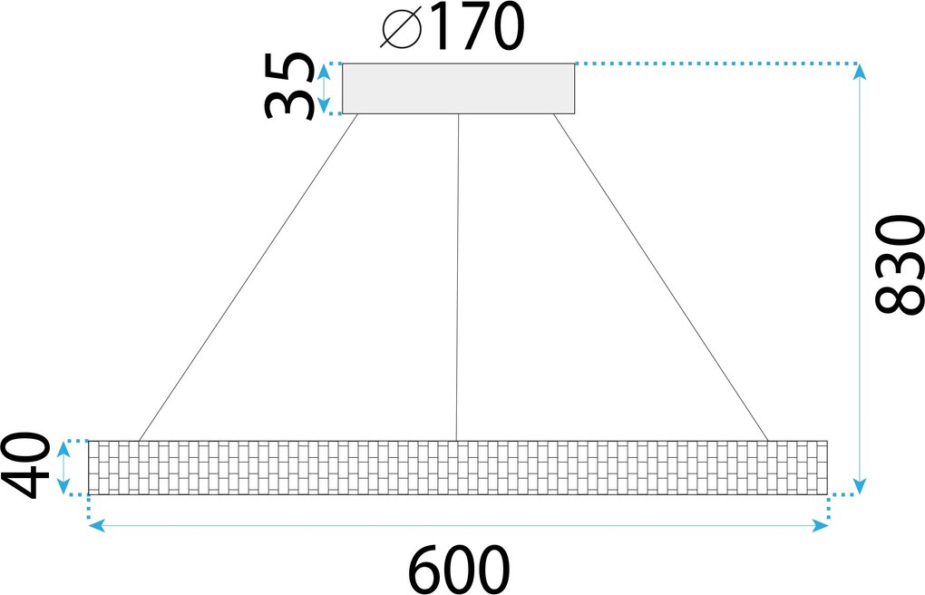 Пендел LED APP1512-CP Black