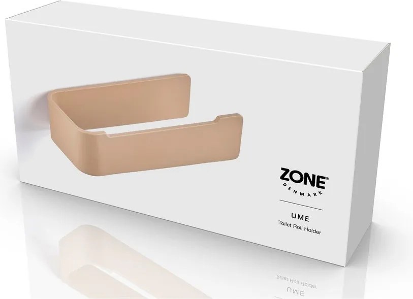 Бежов стенен метален държач за тоалетна хартия Ume – Zone