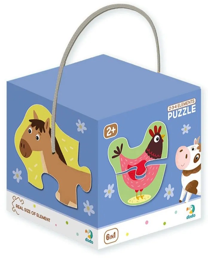 Dodo - Пъзел 2-3-4 - комплект 6 бр. - Домашни животни