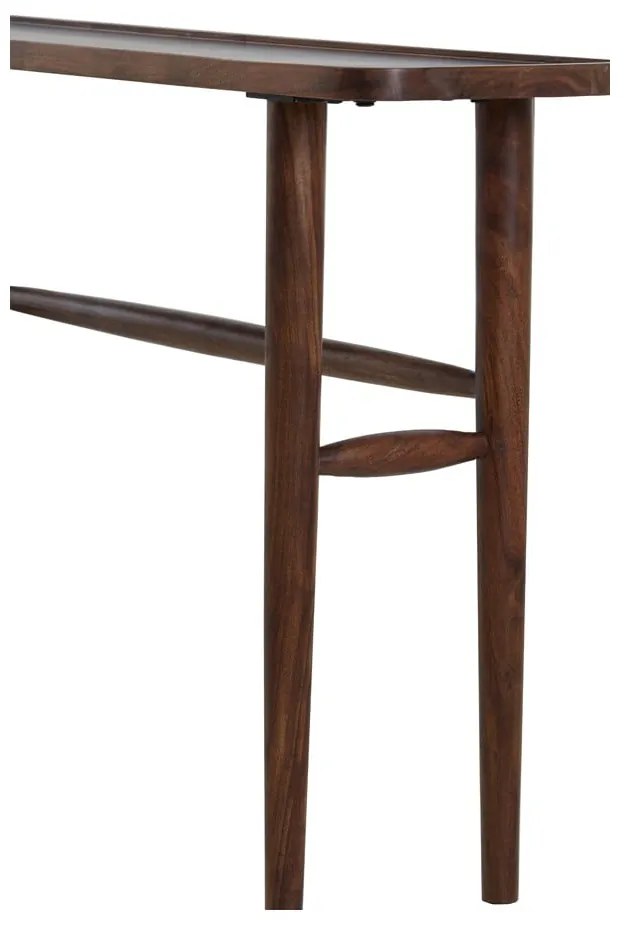 Кафява конзолна маса от масивна акация 30x140 cm Qiano – Light &amp; Living