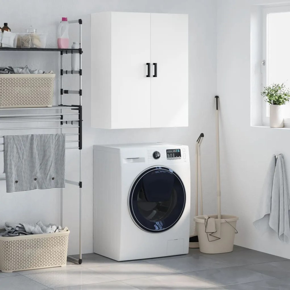 828420 vidaXL Стенен шкаф бял 69,5x34x90 см