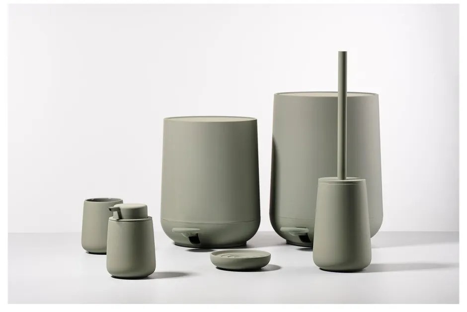 Зелена керамична чаша за четки за зъби Nova One - Zone