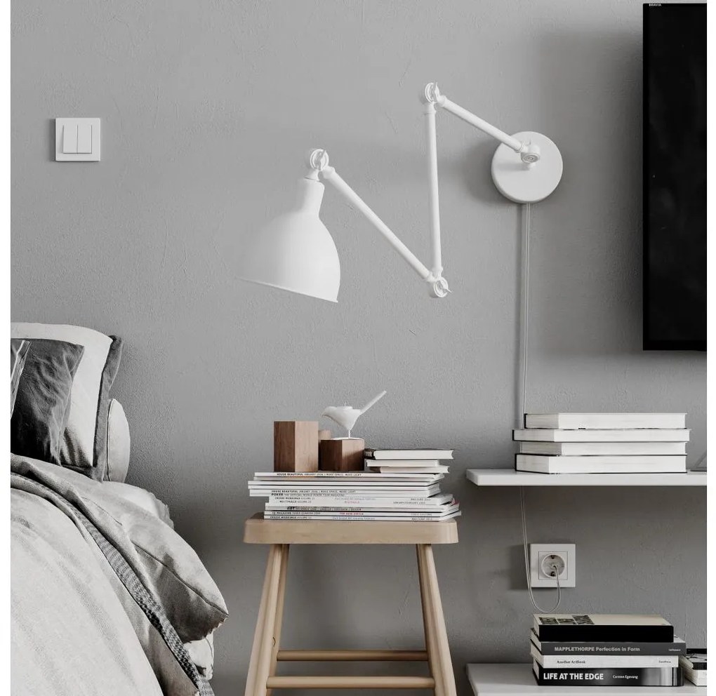 ByRydens 2827660-5007 - Димируем аплик БАЗАР 1xE27/5W/230V бял