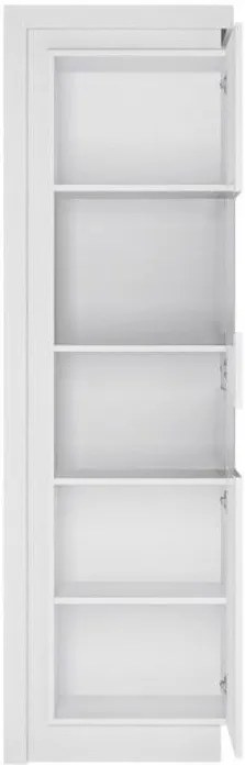 Висока витрина Lynx 1D-Дясно-Бяло