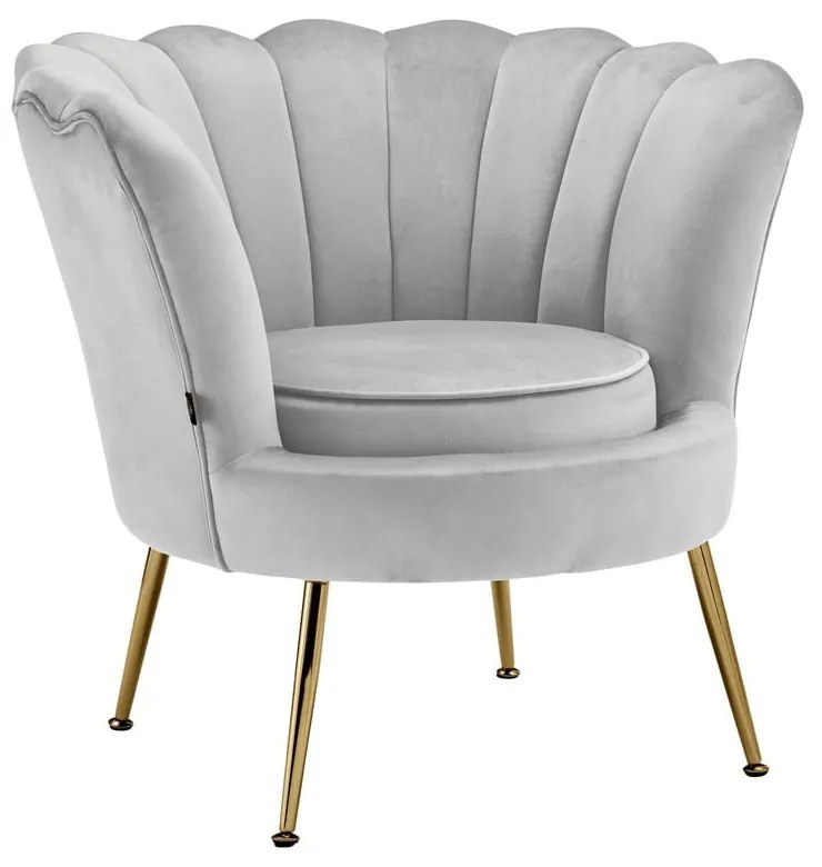 Светлосиво кадифено кресло Kelsey – Støraa