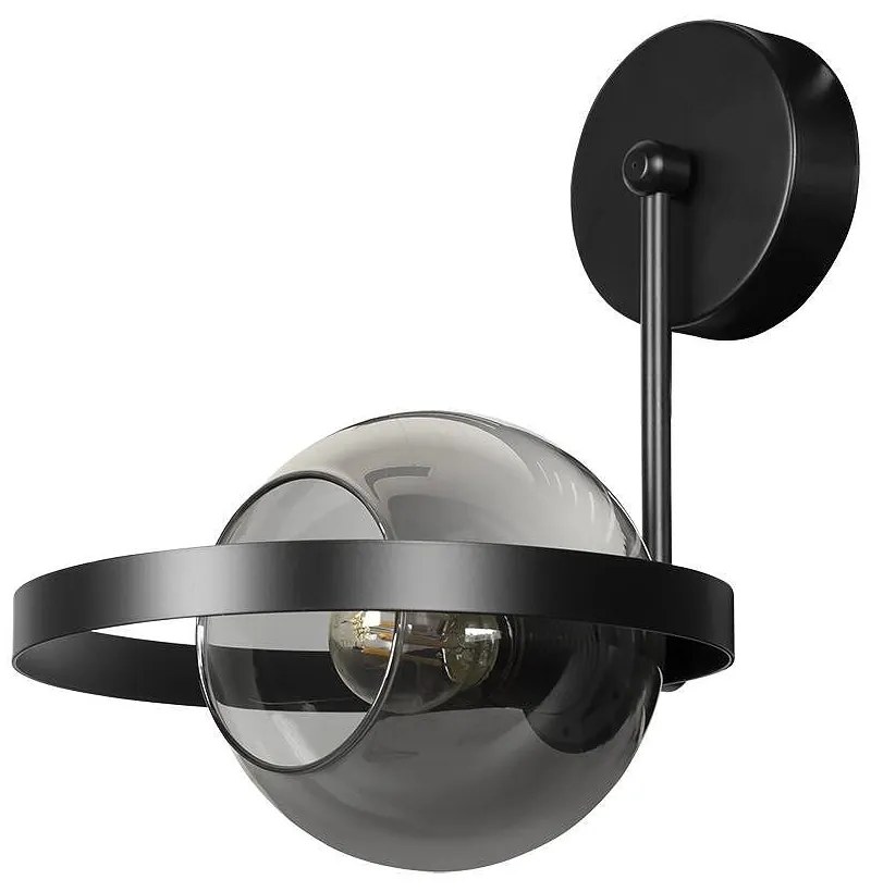 Аплик ГАЛАКСИ S, черен/сив, 1xE27