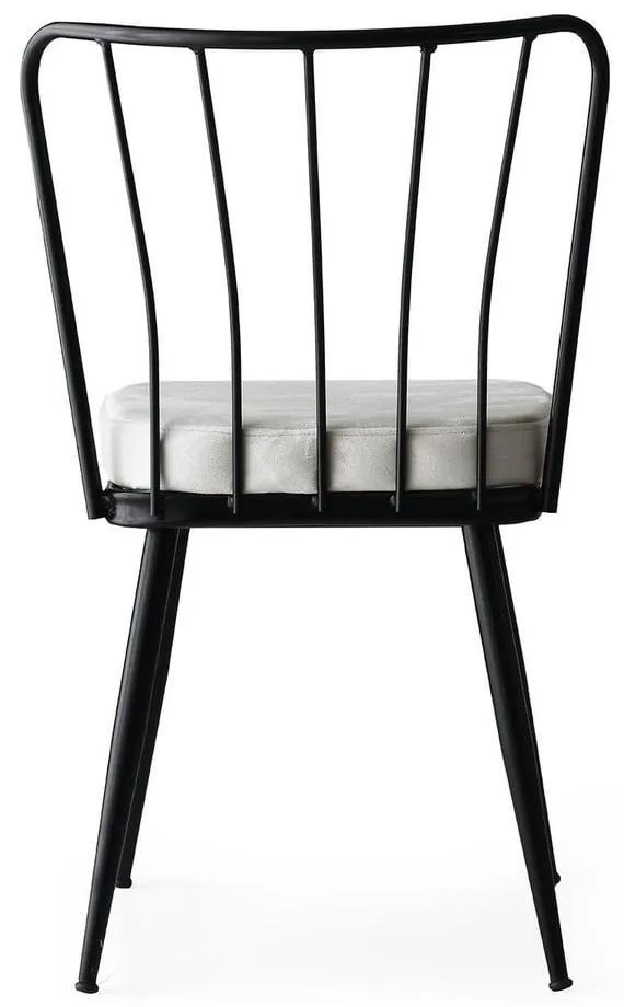 Бело-черни метални трапезни столове в комплект от 2 броя Yildiz - Kalune Design