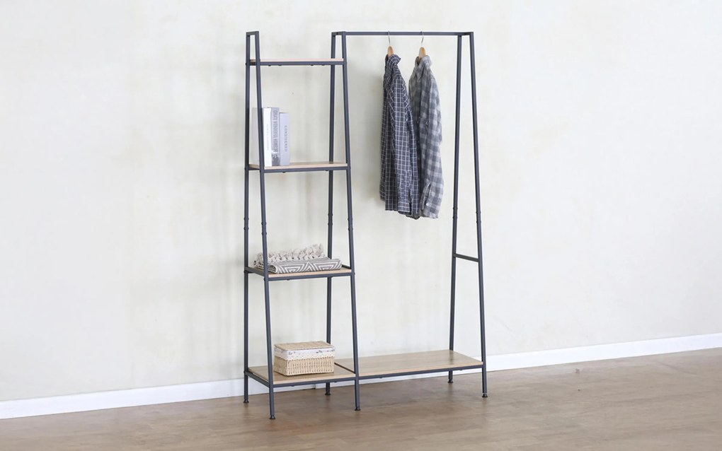 Етажерка за дрехи + рафтове Харви