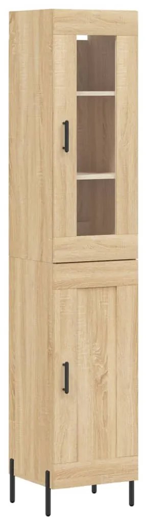 3199500 vidaXL Висок шкаф, сонома дъб, 34,5x34x180 см, инженерно дърво