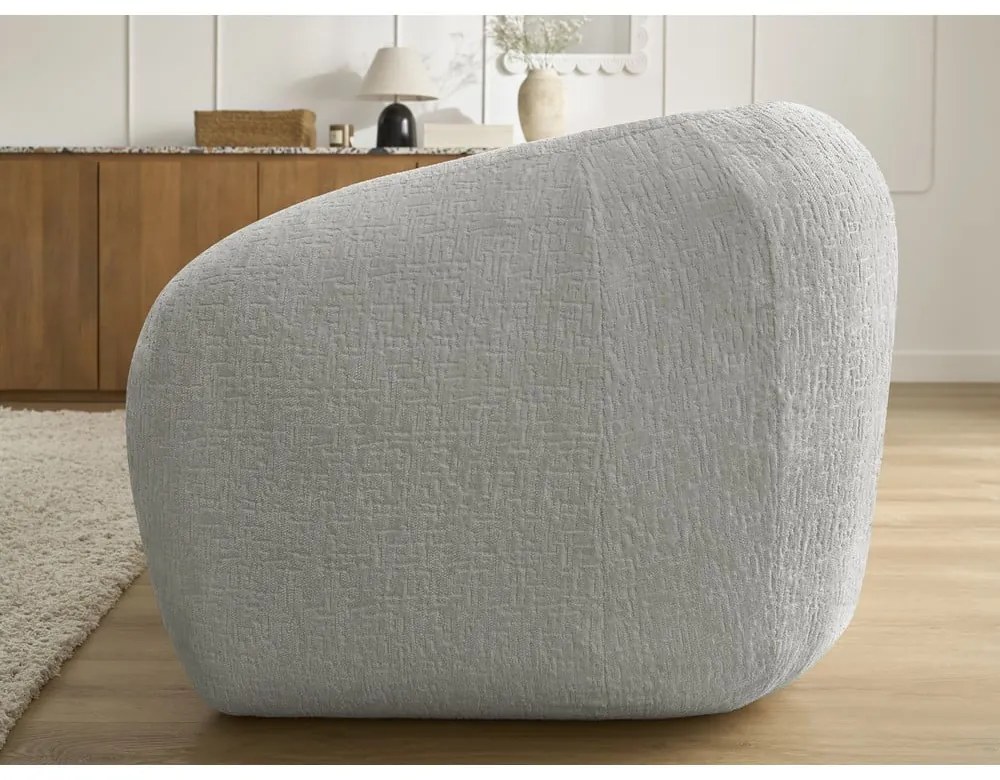 Светлосив шенилов сгъваем диван 228 cm Neyo – Bobochic Paris