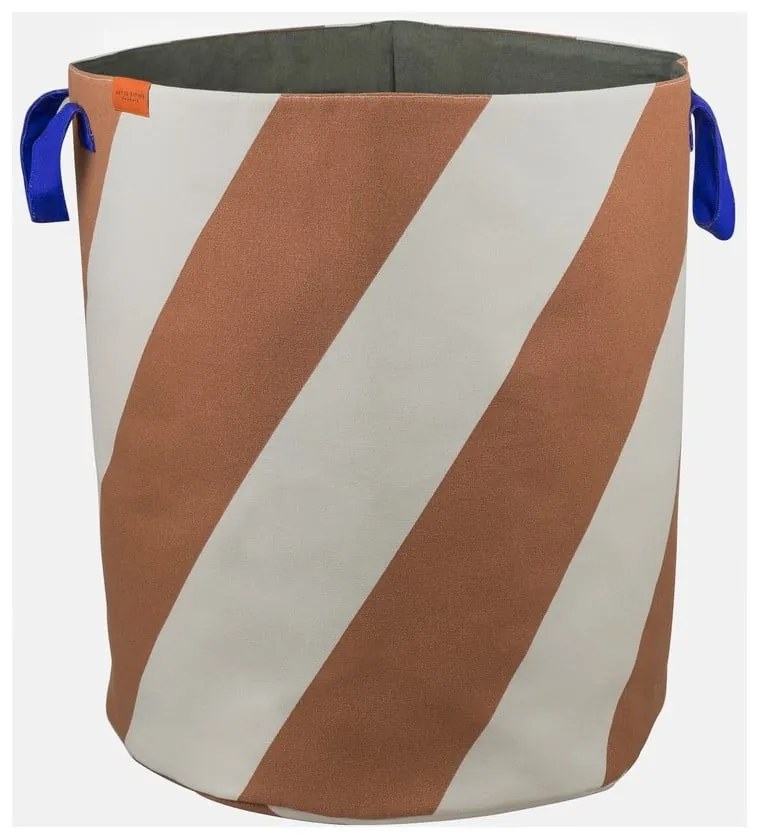 Текстилен кош за пране в тухлен цвят/кремав 5 l Diagonal – Mette Ditmer Denmark