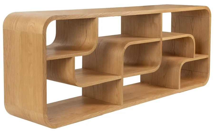 Библиотека от масивен дъб в естествен цвят 60x160x35 cm Seven – Zuiver