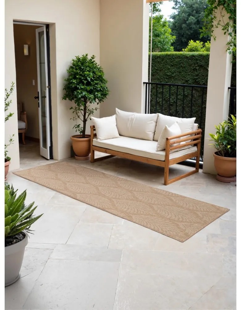 Пътека за открито и закрито в цвят слонова кост и бежово 80x250 cm Duet Liora – NORTHRUGS