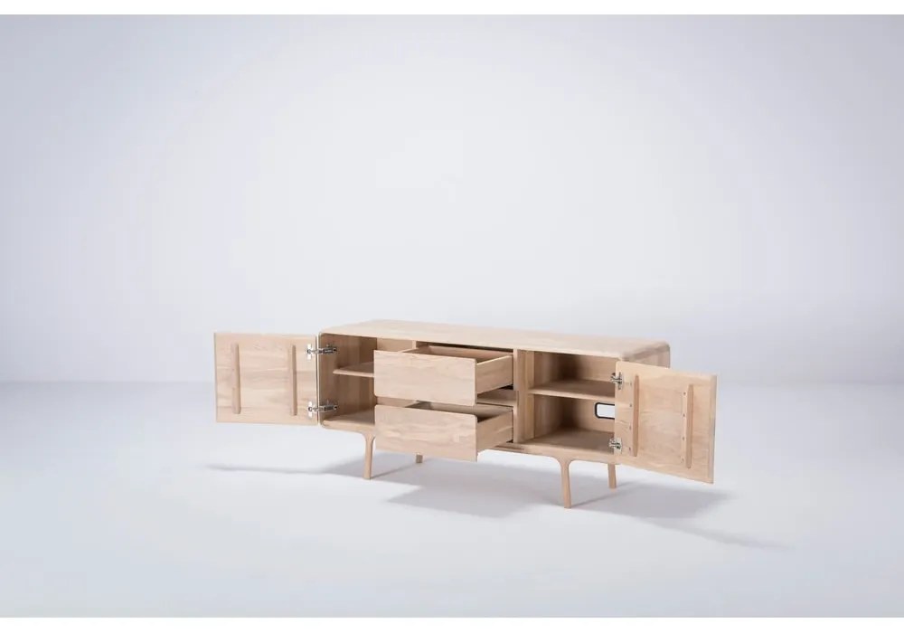 ТВ скрин от масивна дъбова дървесина Естествено Fawn - Gazzda