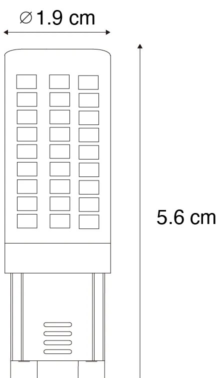 Комплект от 5 димируеми LED крушки G9 с 3 степени на димиране, опал, 4.5W, 500lm, 2700K