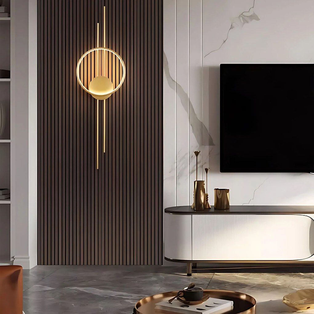 СТЕННА ЛАМПА LED APP1781-W BRUSH GOLD