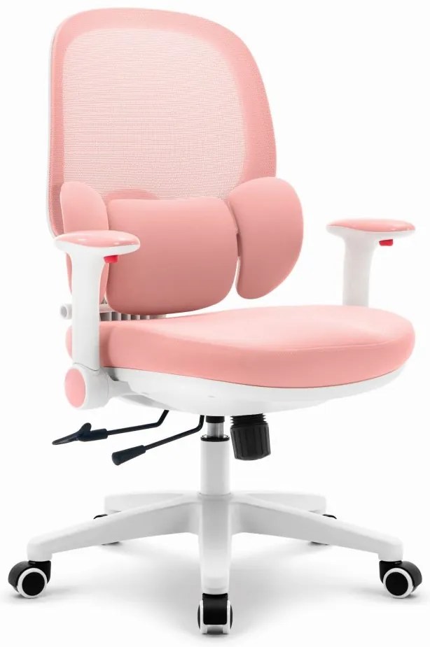 Ергономичен розов детски стол HC-999 - плат