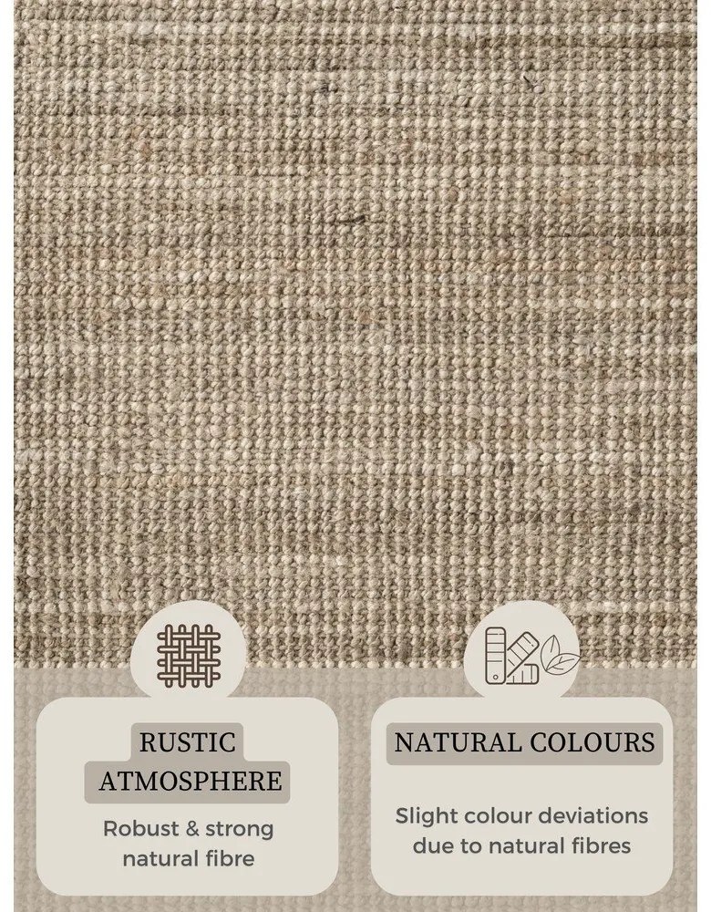Кръгъл килим от юта в кафяво-сив цвят ø 160 cm Bouclé Jaipur – Hanse Home