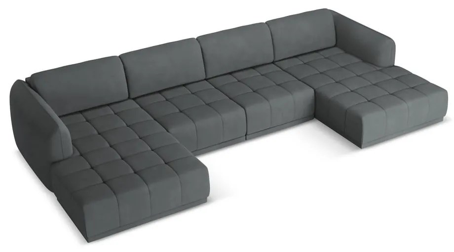 Тъмносив ъглов диван Hoku – Makamii