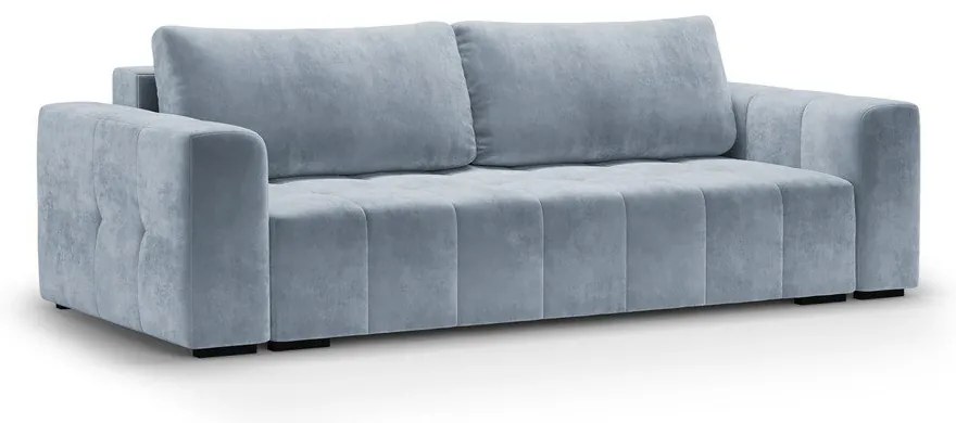 Светлосиньо кадифено канапе Luca - Milo Casa