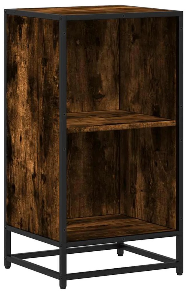 849096 vidaXL Шкаф за книги Пушен дъб 40x35x76 cm Инженерна дървесина
