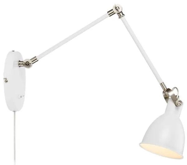 Бяла стенна лампа , дължина на рамото 84,5 cm House - Markslöjd