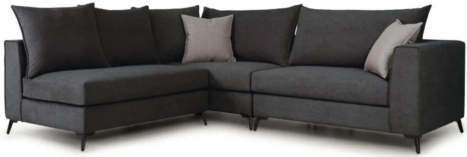 Ъглов диван Ricap-Сиво тъмно