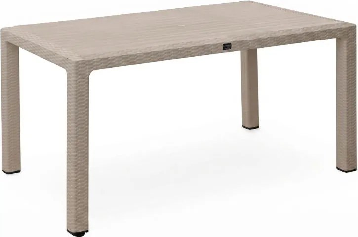 Маса Kalan TopMebel от полипропилен в цвят капучино, 150x90x75 см.