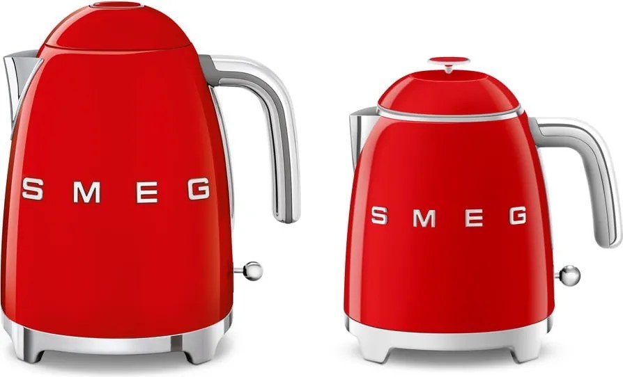 Червена електрическа кана от неръждаема стомана 800 ml Retro Style – SMEG