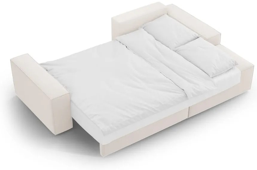 Бежов разтегателен ъглов диван (десен ъгъл) Jodie – Micadoni Home