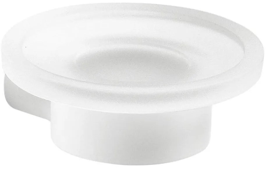 Gedy - стенна сапунерка PIRENEI млечно стъкло/матово бяло