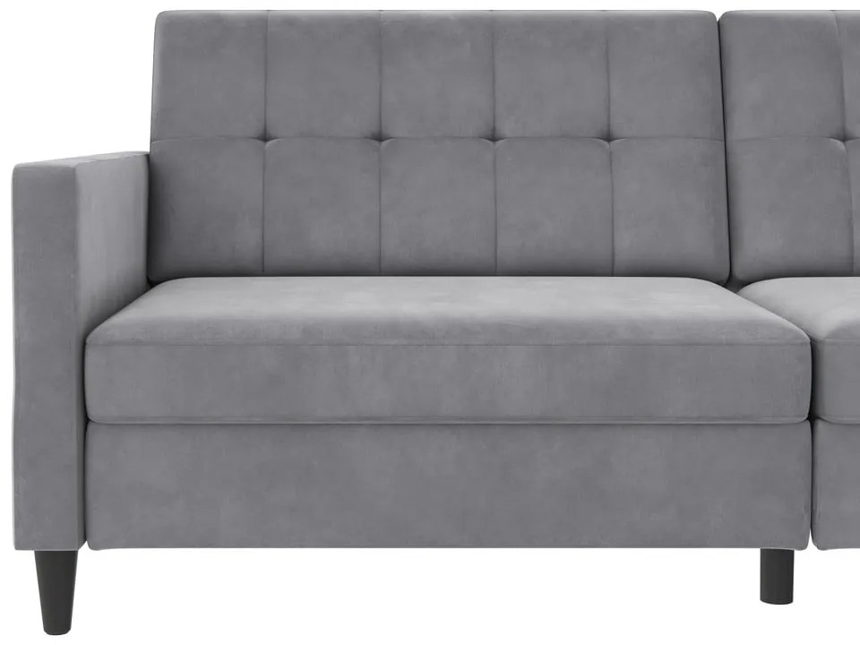 Светлосив кадифен диван 203 cm Hartford – Støraa