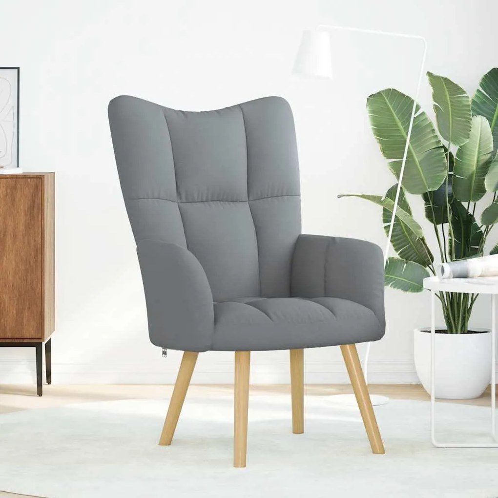 4016767 vidaXL Релакс стол, светлосив, текстил