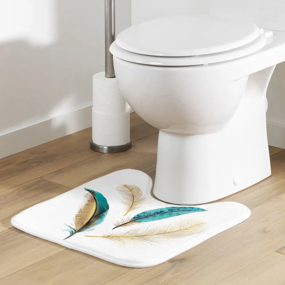 Бял килим за баня WC 45x45 cm Plumiss – douceur d'intérieur