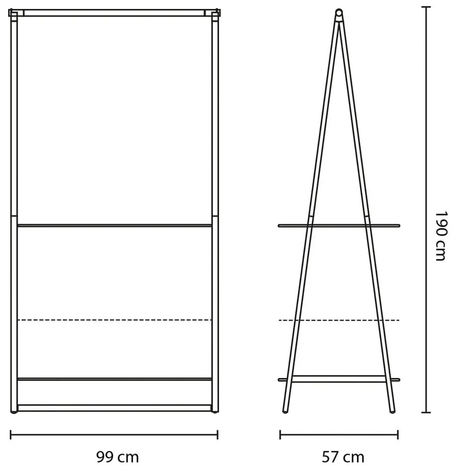Черна стоманена стойка за дрехи Linn – Brabantia
