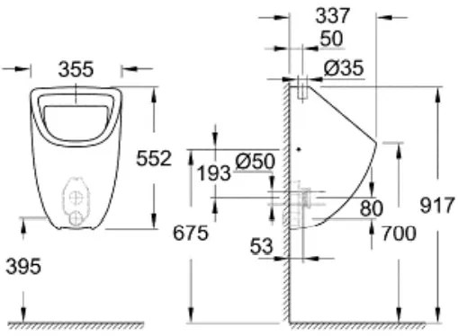 Писоар Grohe Bau Ceramic II